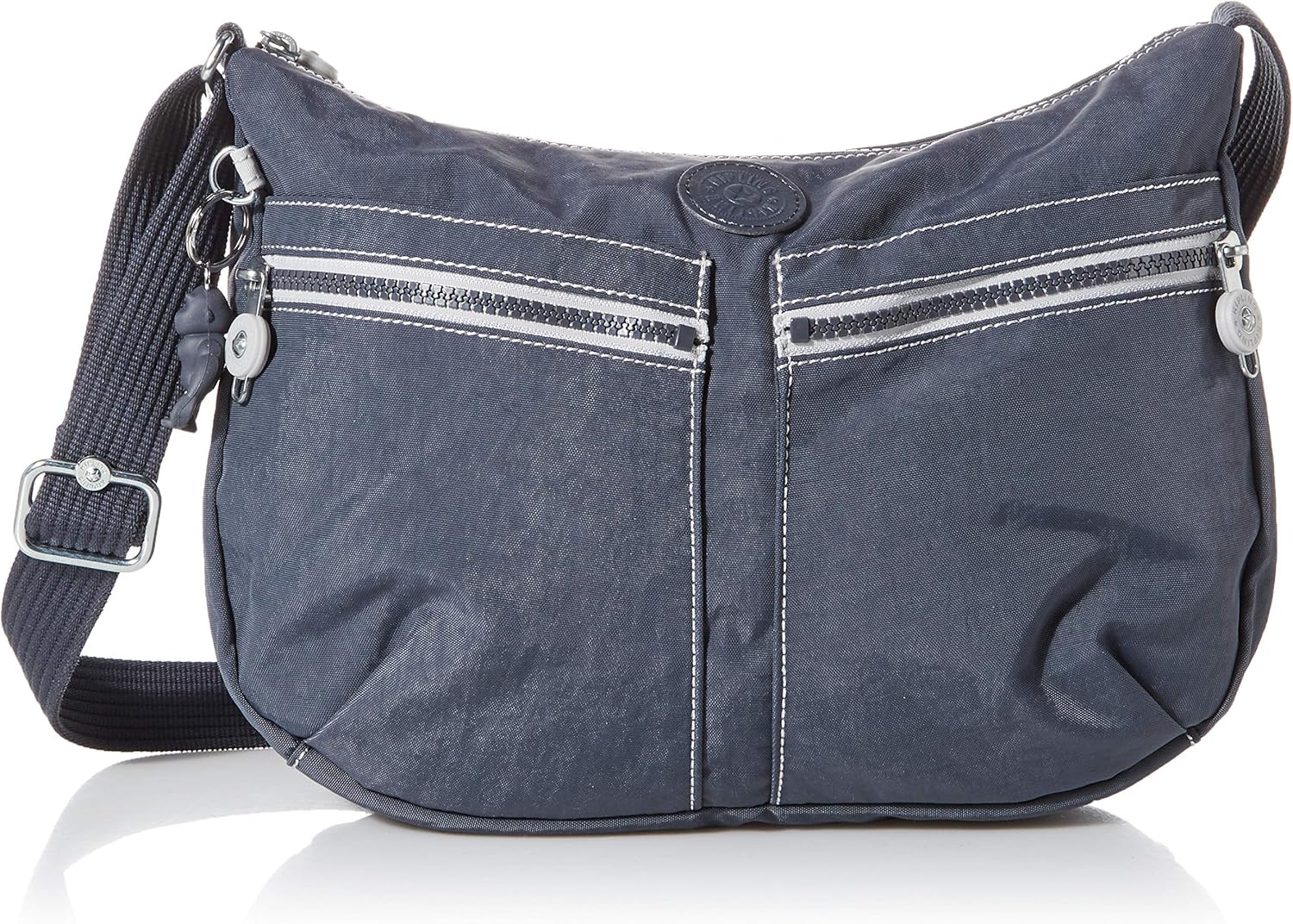 Kipling womens Izellah Crossbody Bag, Grey Slate, 12.25 L X 9.25 H X 5