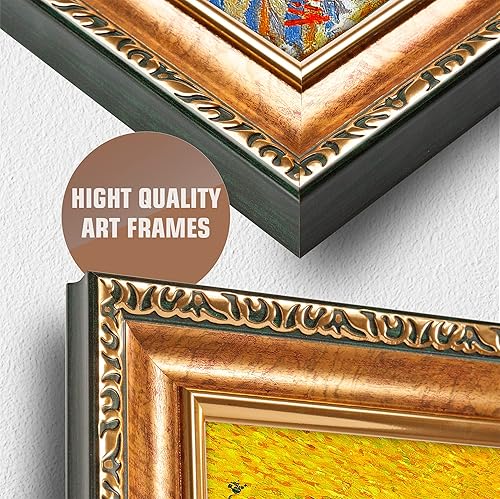 Miniatura 938 de A&T ARTWORK The Starry Night de Vincent Van Gogh. Tamaño del marco: 36 x 30 pulgadas, tamaño de la imagen: 30 x 24 pulgadas, reproducciones clásicas