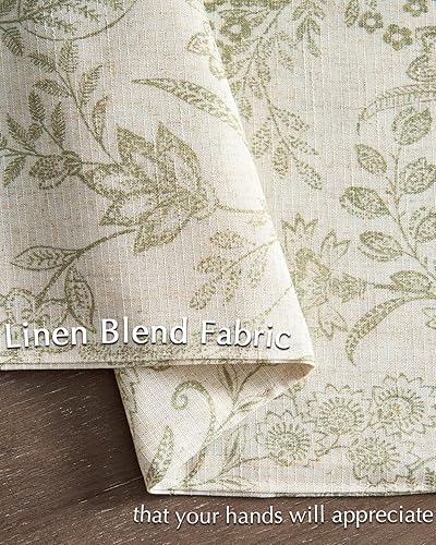 Miniatura 3 de JINCHAN Juego de 4 manteles individuales florales de lino rústicos para cocina, comedor, decoración de mesa de comedor, resistentes al calor,