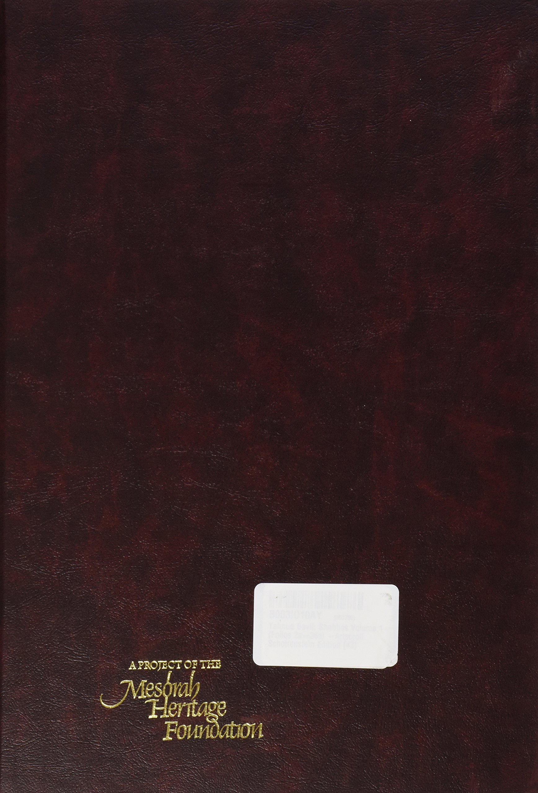 Talmud Bavli: Shabbos Volume 1 (Folios 2a-36a) -Artscroll Schottenstein Edition [#3]