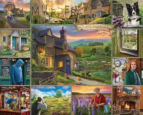 Miniatura 2 de White Mountain Puzzles Murder in Little Piddling - 1000 Piece Jigsaw Puzzle and Murder Mystery