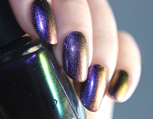 Miniatura 8 de ILNP Tilted - Esmalte de uñas Ultra Chrome con cambio de color morado, magenta, anaranjado, verde