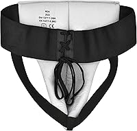 Vista 6 de RDX Protector de ingle para boxeo, Muay Thai, Kickboxing y entrenamiento de MMA, Maya Hide Leather Abdo Gear para artes marciales, protector