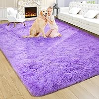 Vista 34 de Noahas Alfombras Esponjosas de Arcoíris para Dormitorio de Niñas, 2x4 Alfombra Peluda Rosa para Cuarto de Niños, Alfombras de Área Peludas para Sala