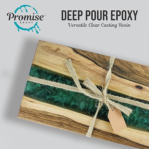 Miniatura 5 de Resina epoxi Deep Pour Promise, kit de 3 cuartos de galón para mesas de río, piezas de fundición artísticas y proyectos de bricolaje  Resina