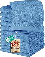 Vista 25 de Utopia Towels - Juego de 24 toallas de algodón, 100% algodón hilado de anillo, toallas de franela de primera calidad para la cara, altamente Blanco