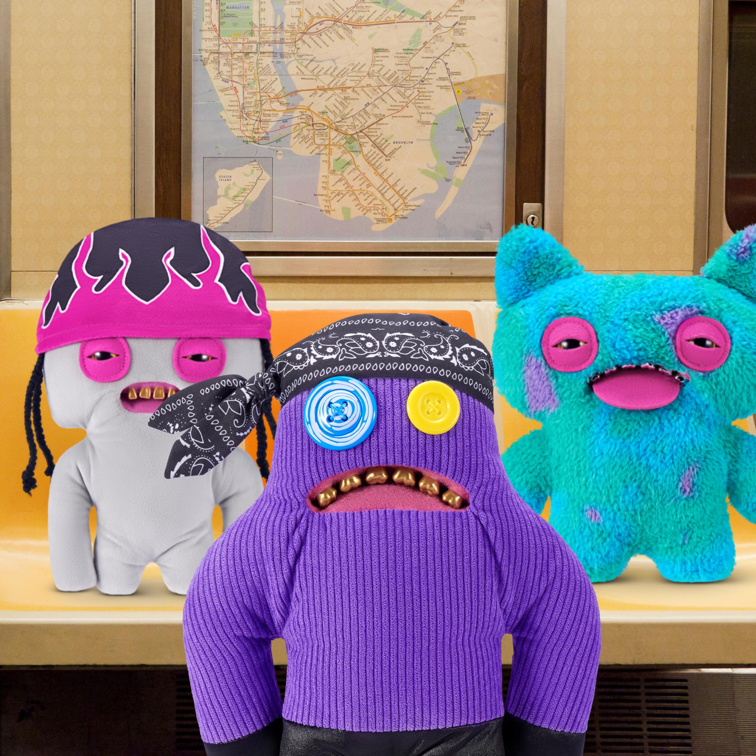 Fuggler Fugg Life 9-Inch Plush Toy (Sasquoosh) by ZURU, Funny Ugly Monster Stuffed Animal with Human-Like Teeth - Image 4