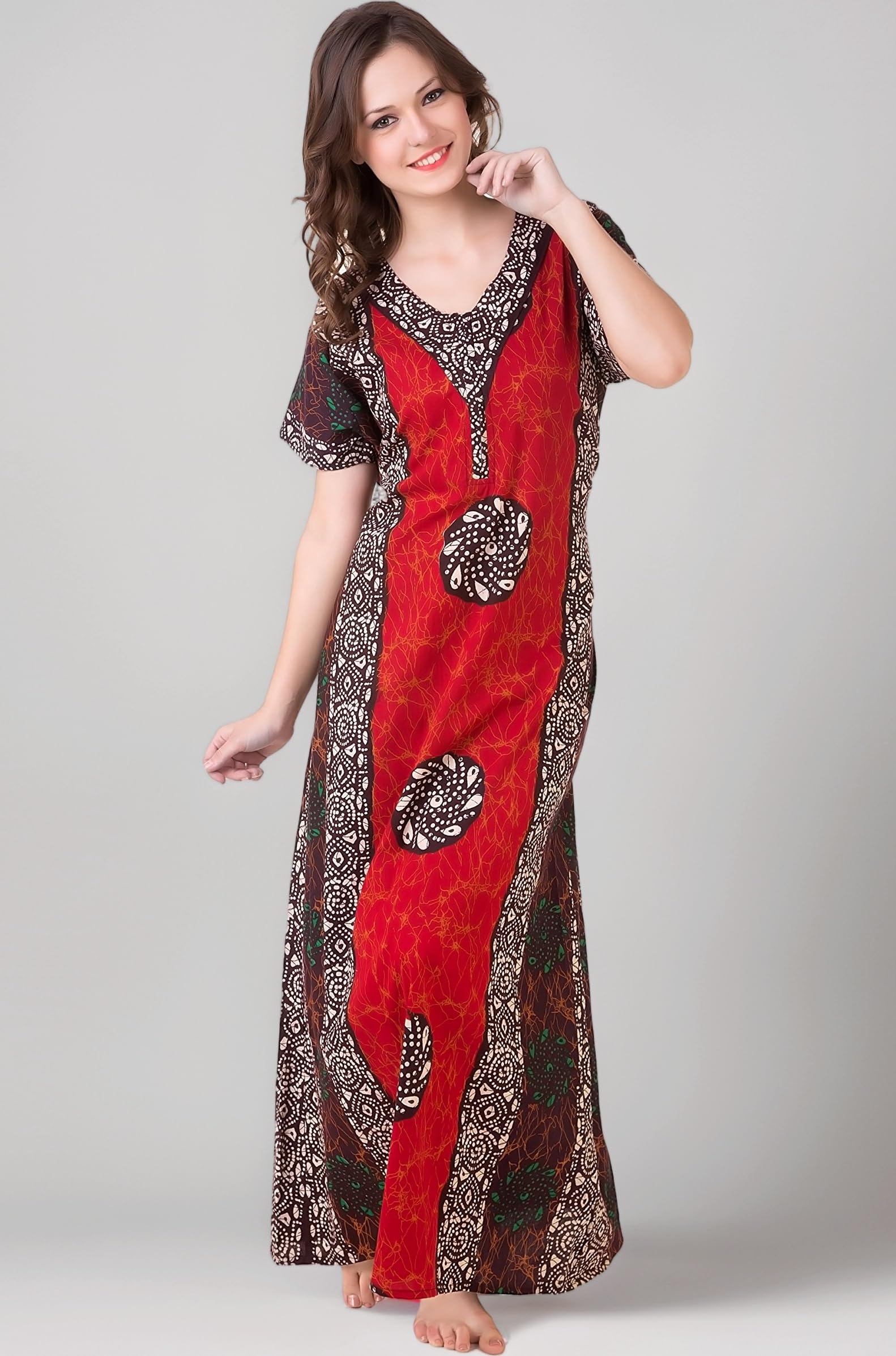 Masha Women's Cotton-Nighty Red