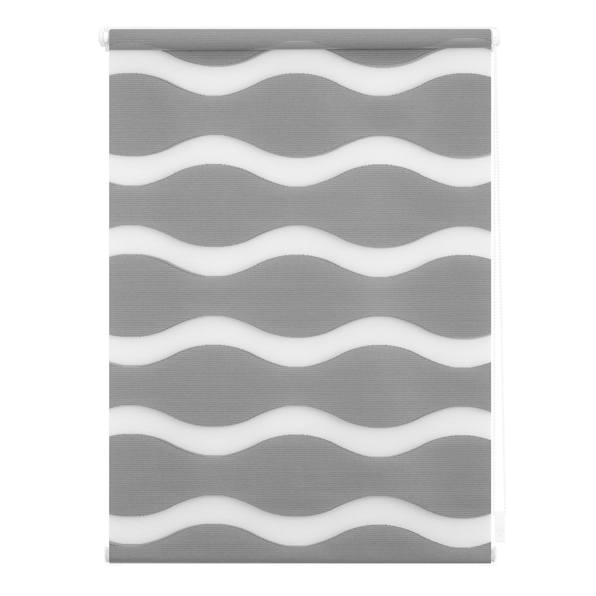 Lichtblick Doppelrollo Klemmfix ohne Bohren, Welle, Blickdicht, Klemmträger-Montage, Sichtschutz, Wandmongtage, Deckenmontage, für Fenster und Türen 80 cm x 220 cm (B x L), Grau