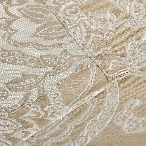 Miniatura 8 de SUPERIOR Cortinas de jacquard Lotus, detalle floral de damasco, perfectas para habitación familiar o dormitorio, real, tradicional, formal, estilo