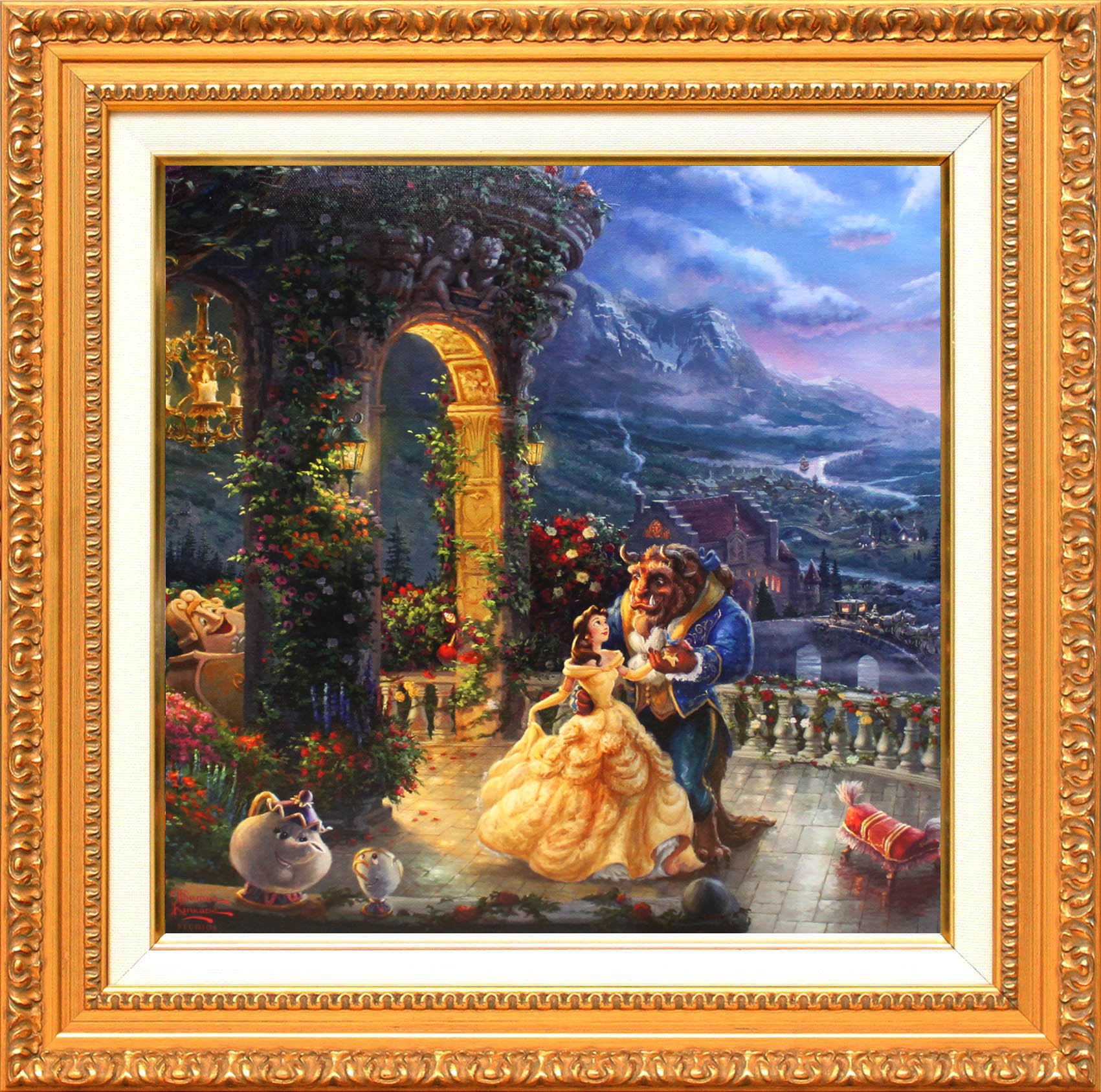 Amazon.co.jp: ディズニー 絵画 アート トーマス キンケード「美女と