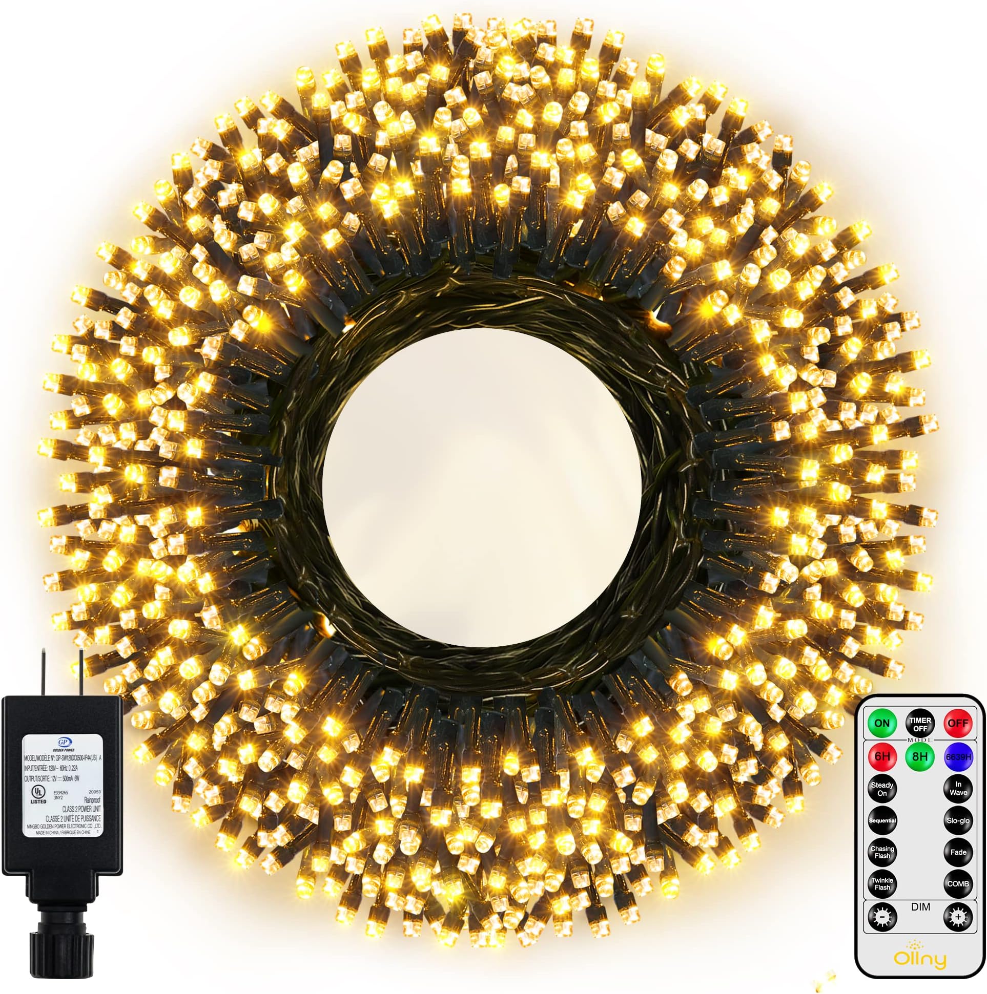 Lumineo 1000 LED Warm White Christmas Compact Lights Set