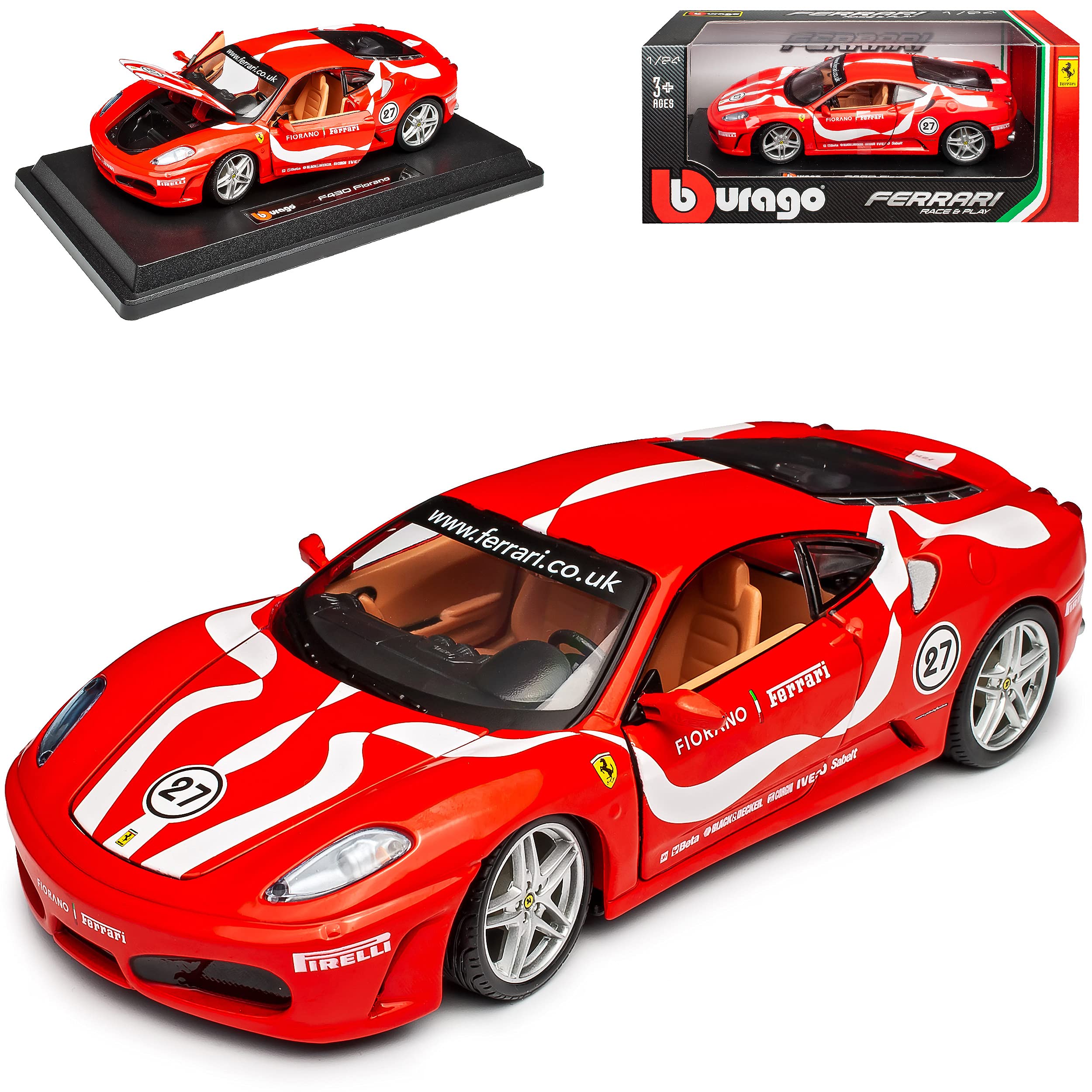 Ferrari F430 1/18 MG Modèles – Novitec Mat Orange/Carbone #01/05