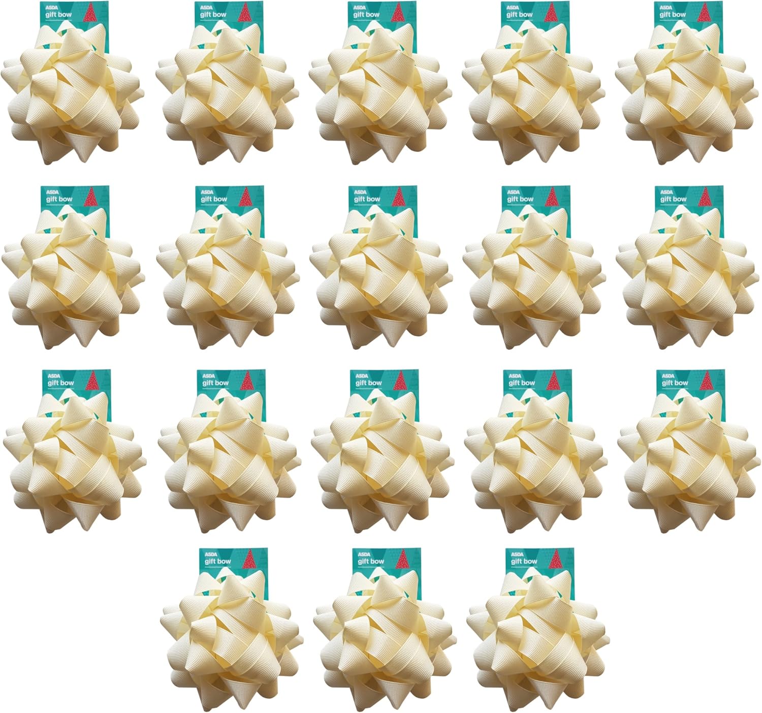 18 x Asda Large Gift Bows (Cream) SelfAdhesive Amazon.co.uk