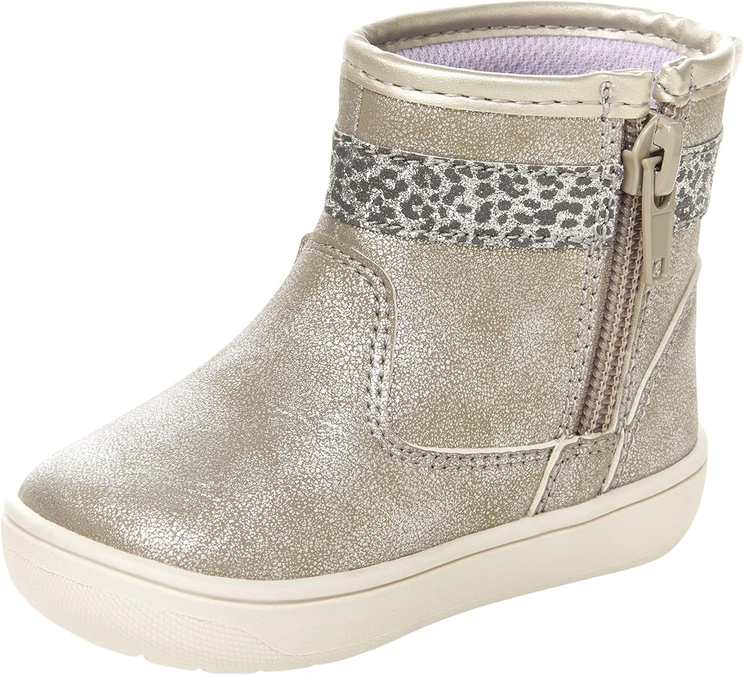 Stride Rite 360 Infant and Toddler Girls Magnolia First Walker Shoe, Silver