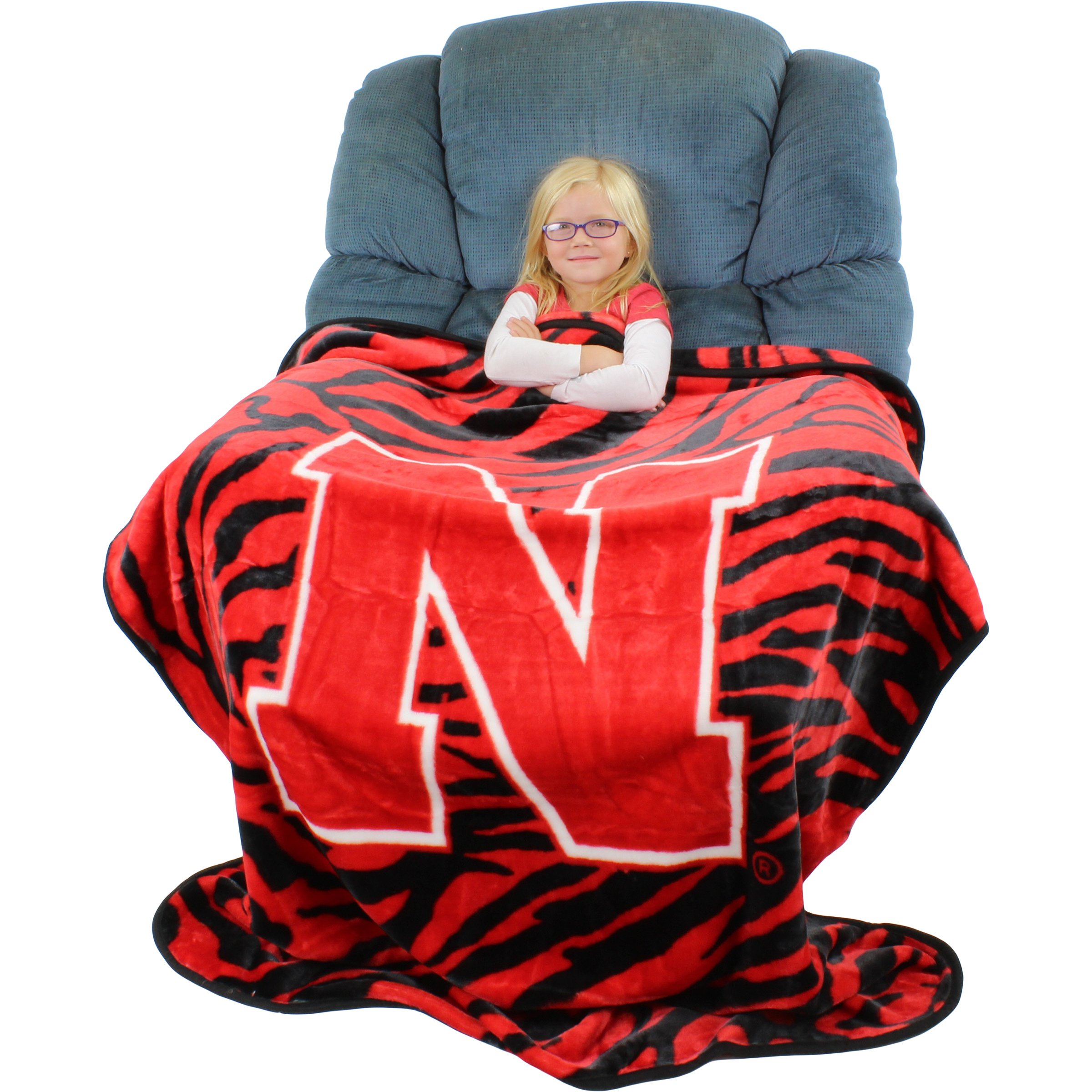 College Covers Nebraska Cornhuskers Raschel Throw Blanket, 60 in by 50 in