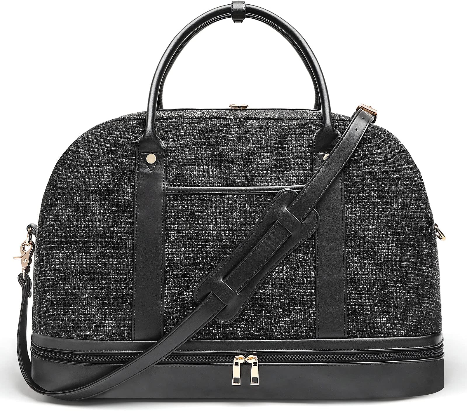 BOLOSTAWeekender Bag for Women Canvas Overnight Bag Large Travel Tote Bag Carry on Shoulder Duffle Bag With Shoe Compartment,Perfect for Travel/Daily Use/Birthday Gift …