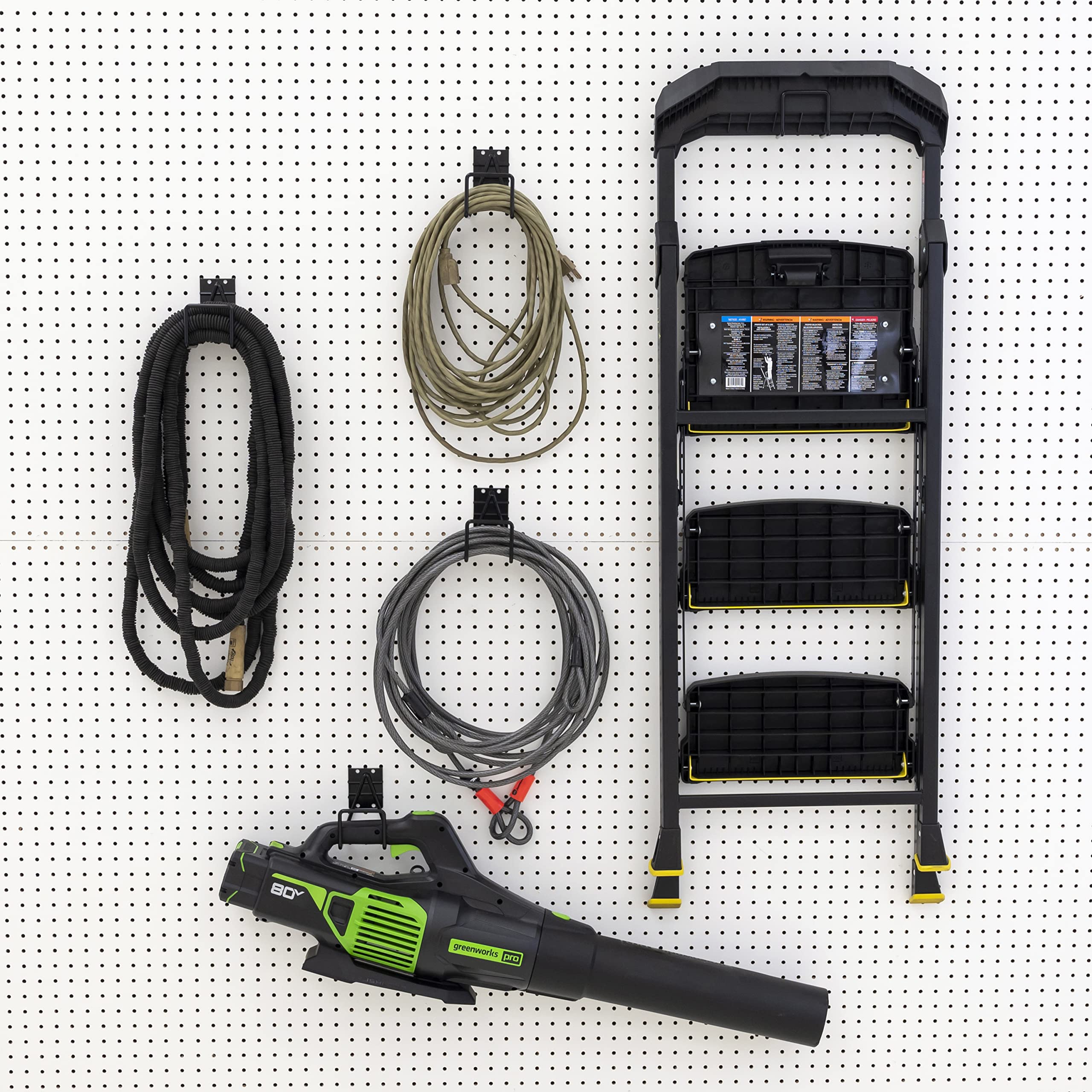 VICTORY DISPLAY & STORE FIXTURE MFG Heavy-Duty Power-Cord Garage Utility Hook fits Both Slatwall and Pegboard, Pack of Three or Five (Quantity 5) (5)