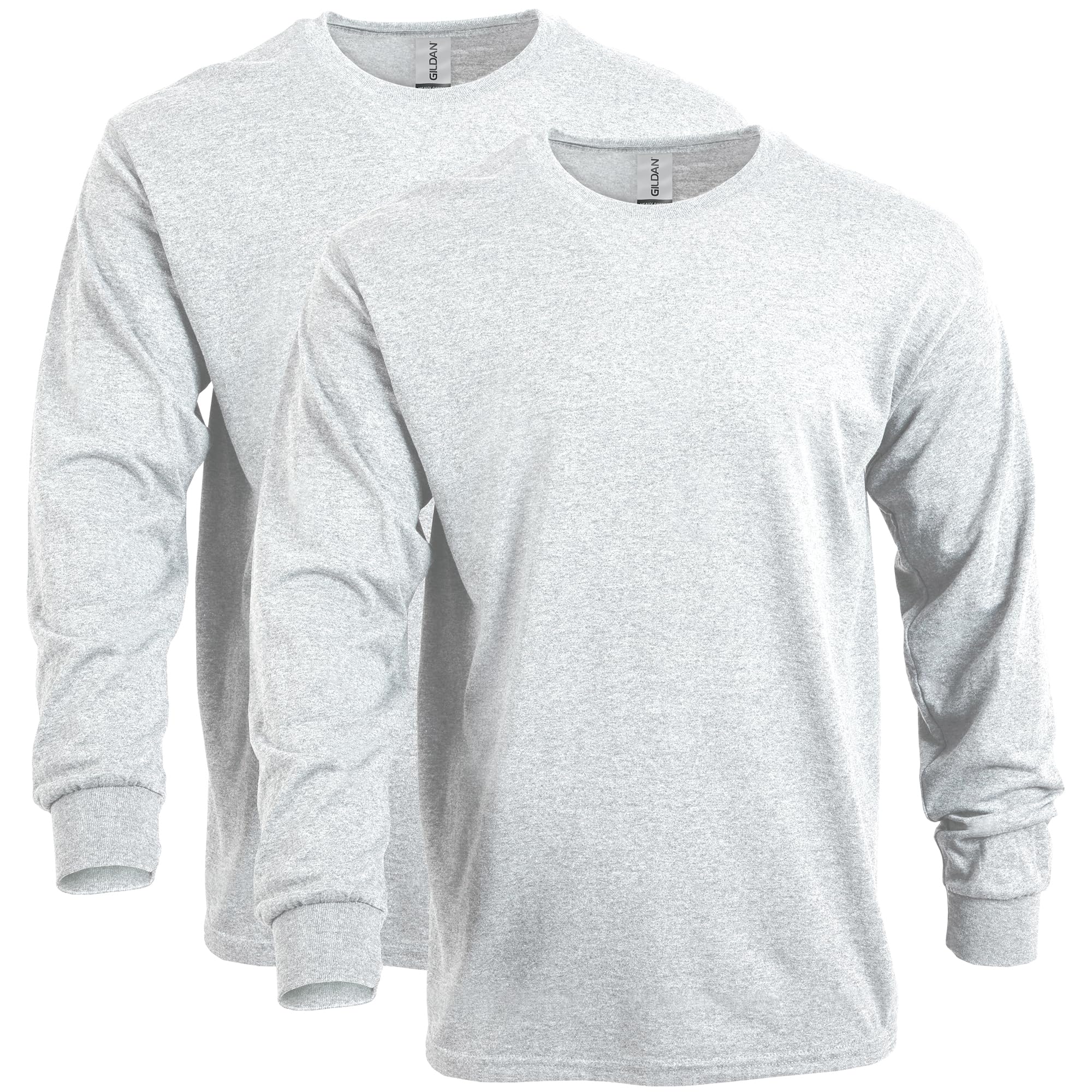 Gildan Adult Heavy Cotton Long Sleeve T-Shirt, Style G5400, 2-Pack