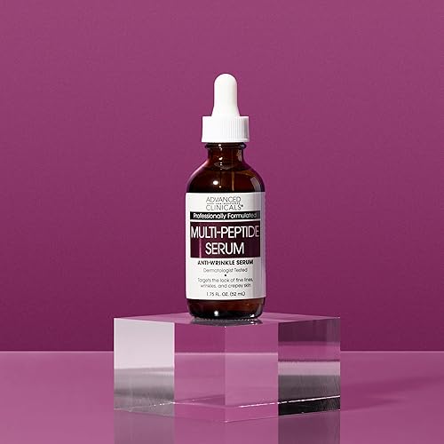 Miniatura 7 de Advanced Clinicals - Suero facial hidratante de péptidos, aceite para combatir las arrugas, líneas finas e hinchazón Concentrado de péptidos 6X con