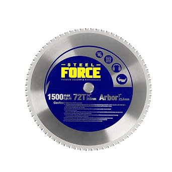 Steel Force CMU1472T 14-Inch 72 Teeth Steel and Ferrous Metal Cutting Saw Blade with 1-Inch Arbor
