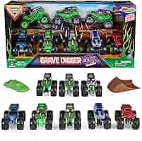 限定品: MONSTER JAM 9台セット Amazon.co.jp: Monster Jam Grave Digger 40周年記念 モンスター