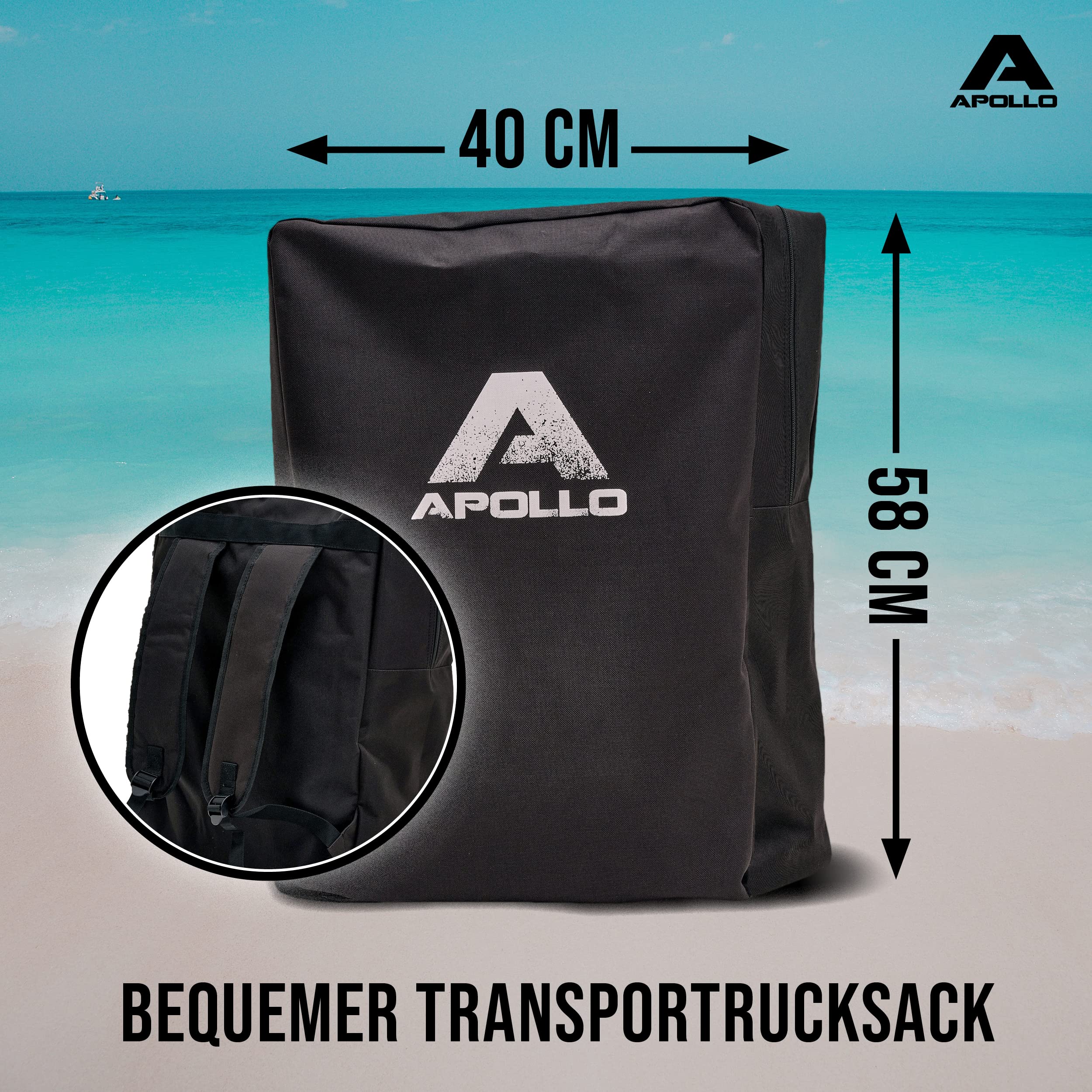 Apollo Kajak Sea Lion | aufblasbar, extra geräumig 312 x 91 x 51 cm | stabiles und leichtes Kanu | bequemes und wendiges Kajak aufblasbar 2 Personen Maximalbelegung | Komplettset einsatzbereit