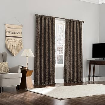 カーテン cocoa Amazon.com: Sun Zero Brookhaven 2-Pack Embroidered Floral Pleated