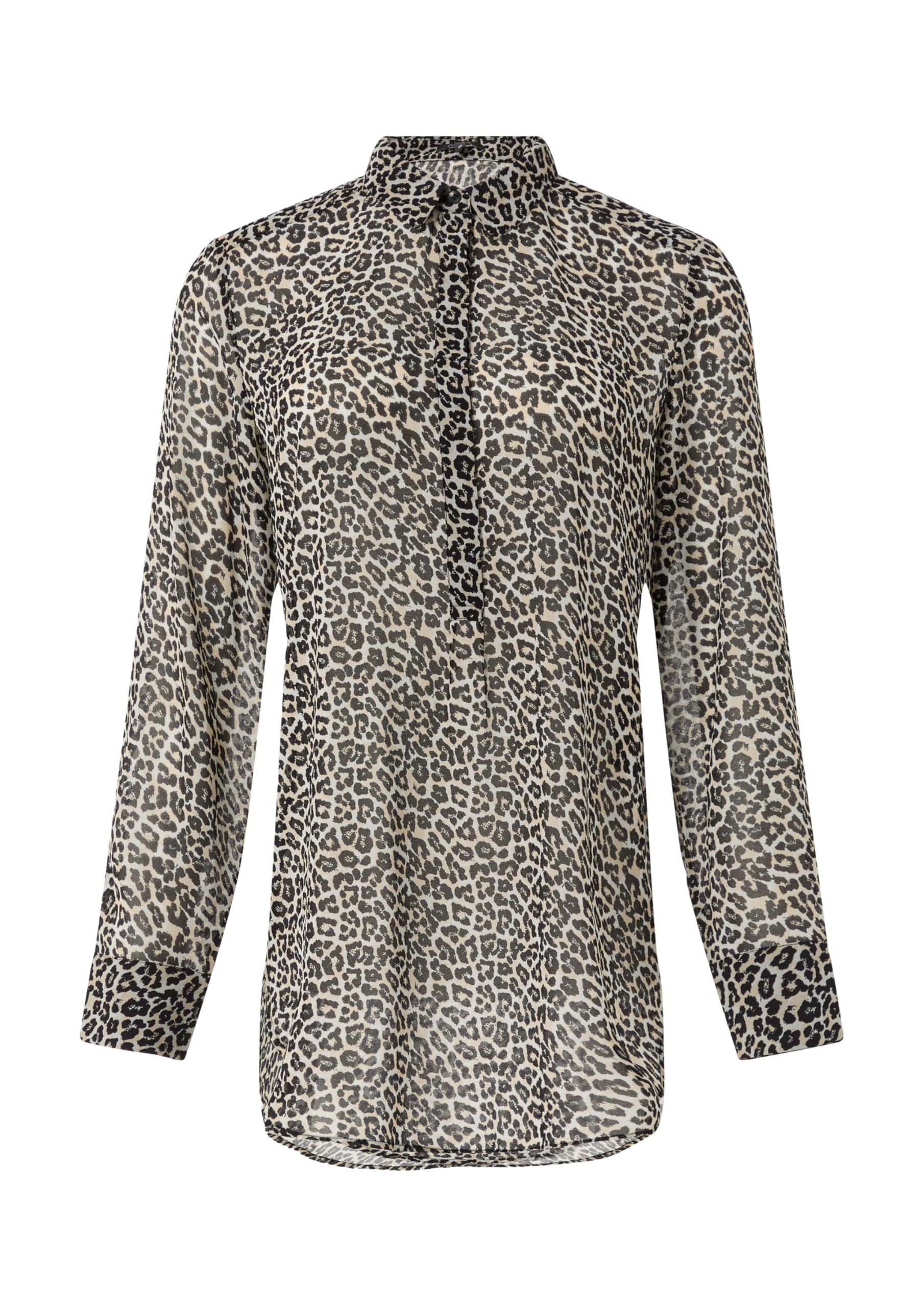 Comma Longbluse aus Chiffon mit Leo-Print