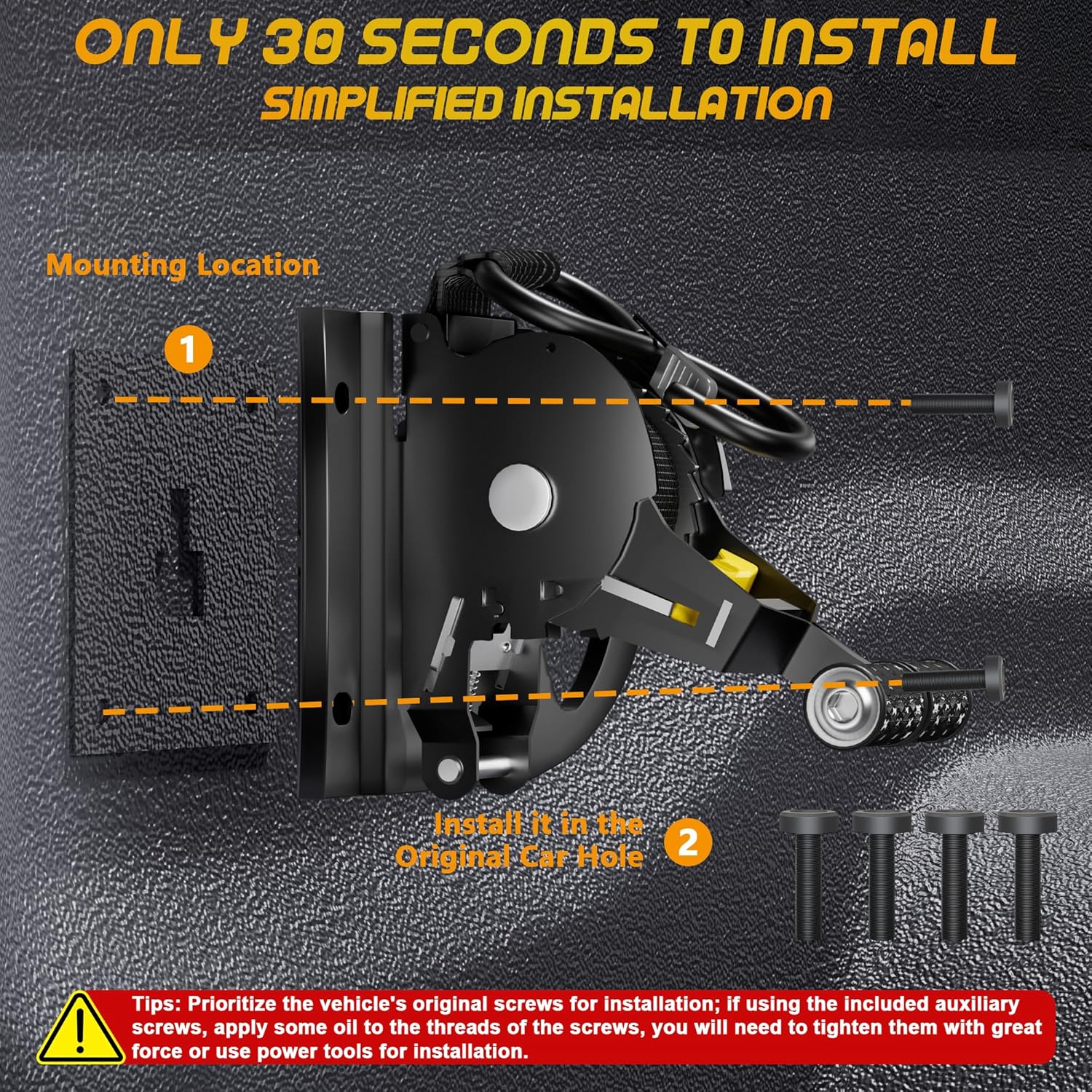 2PCS Retractable Ratchet Straps,Compatible with 2015-2025 Ford F150 Auto Retract Securing Strap,Integral Retractable Tie Down Straps for F250/F350/F450/F550,Retractable Truck Bed Ratchet Straps - Image 3