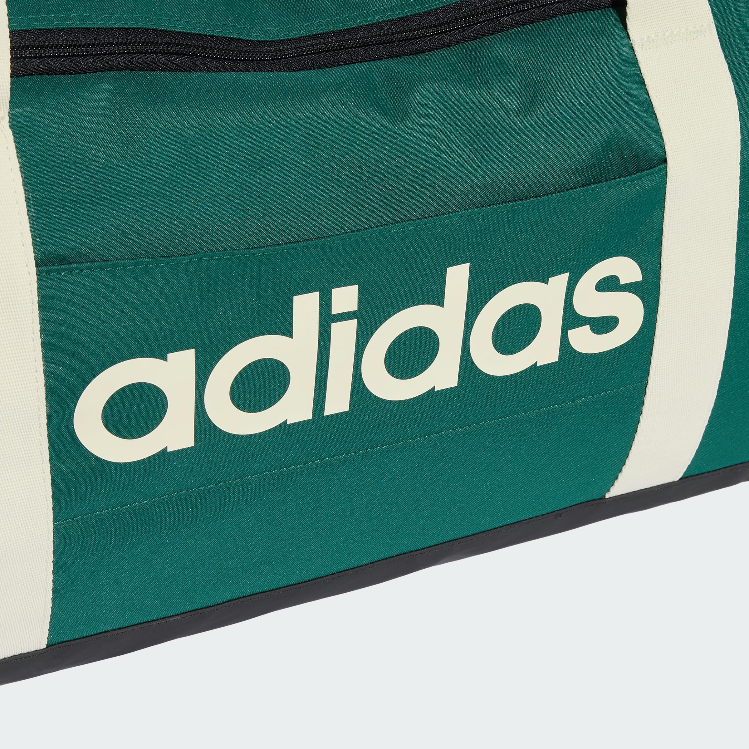 adidas Unisex Adulto Essentials Linear Duffel Bag Duffel Bag, Collegiate Green/Ivory, M
