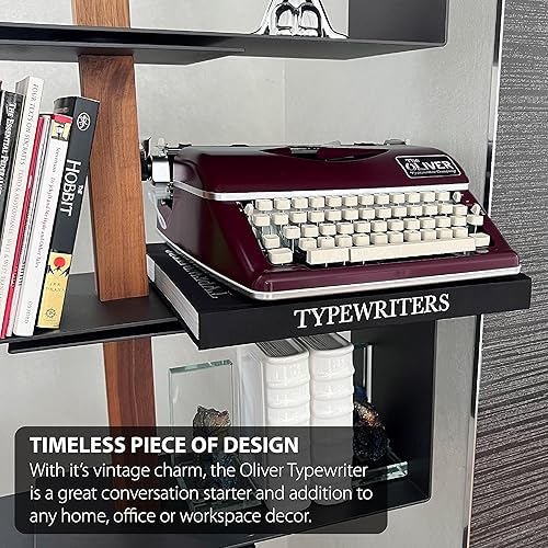 Miniatura 5 de Máquina de escribir manual atemporal, borgoña