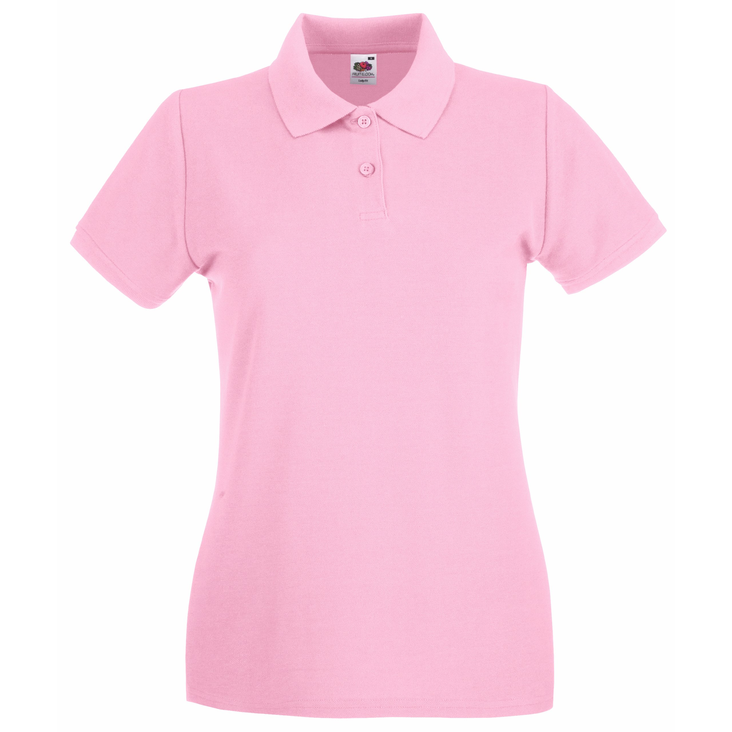Fruit of the Loom Women's Polo Shirt multicolour pink light Medium