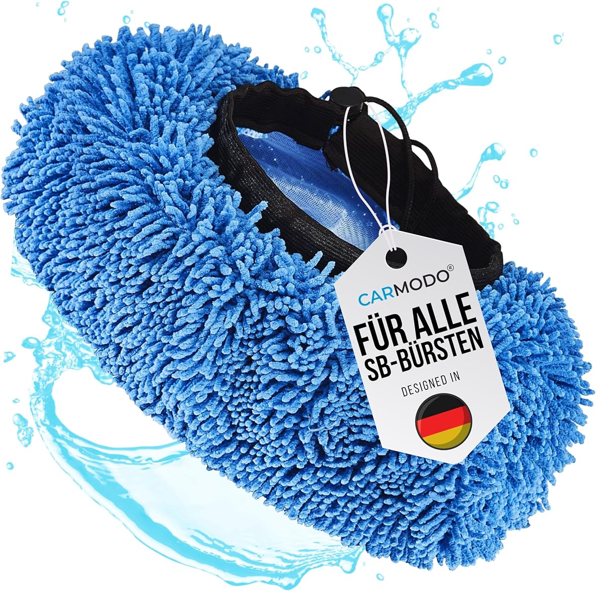CARMODO® Mr.BOB Premium Waschbürstenüberzug für die Auto Waschbürste, Lackschonender Bürstenüberzug für SB Waschanlagen | Brush Cover | Mikrofaser Autoschwamm | Car Wash