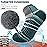 EBMORE Merino Wool Ankle Hiking Socks Compression Warm Winter Thermal Thick Cushion Running Moisture Wicking Quarter Socks Gifts Stocking Stuffers for Men Women 6 Pairs(Black & White,M)