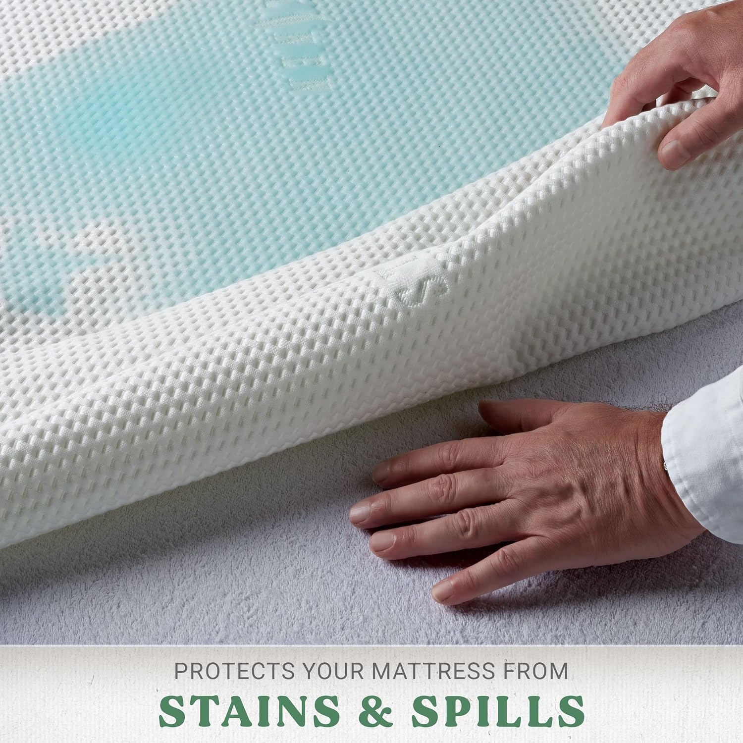 King Tencel Eucalyptus Mattress Protector - Waterproof Breathable Cooling Cover Protects Against Moisture, Spills, Stains - Noiseless, Machine Washable, Fits 16 inch Bed (King)