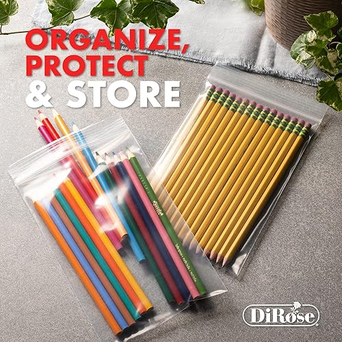 Miniatura 38 de DiRose - Bolsas de plástico transparente con cierre de cremallera, resellables, fuertes, gruesas, resistentes, para organizar, viajar, enviar