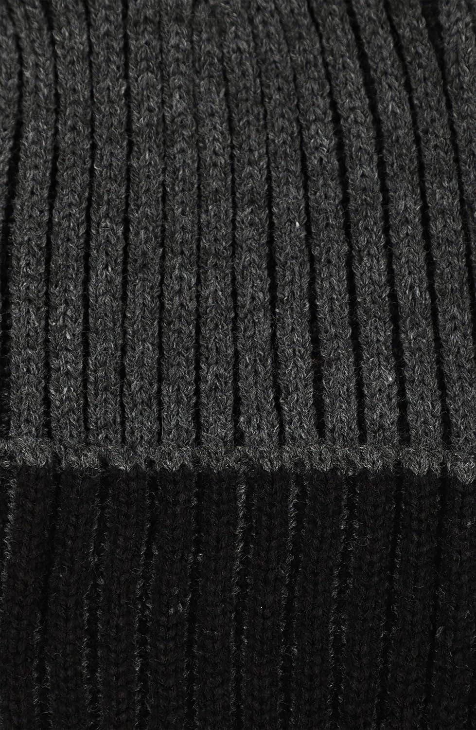 Calvin Klein Men's Double Wide Fisherman Rib Cuff Hat and Glove Set, Gunmetal Heather, One Size - Image 2