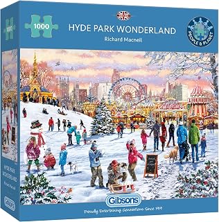 GIBOSNS GAMES- Weihnachten Puzzle, Color Azul Invierno, Blanco, marrón y Verde (Gibsons G6372)