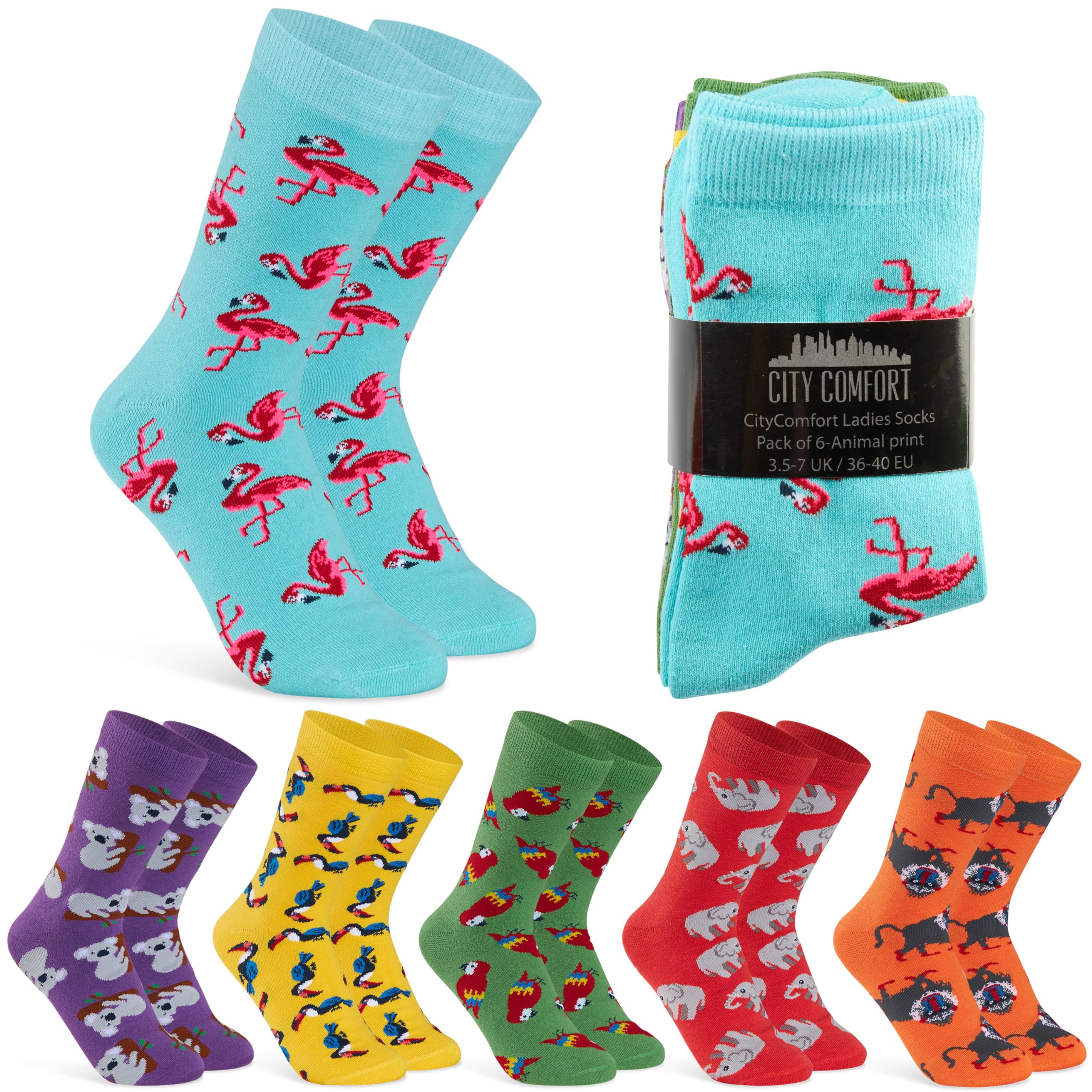 Citycomfort Unisex Multicolor Socks Pack Of 6