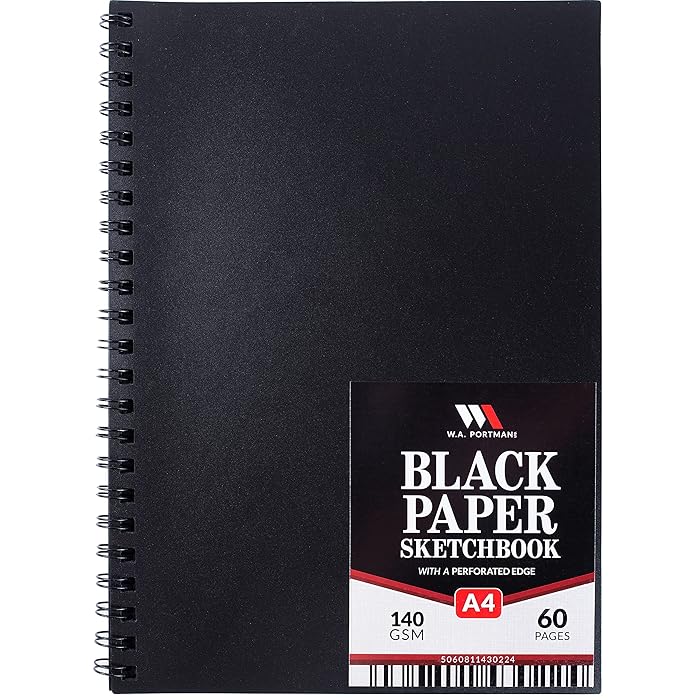 Buy WA Portman Black Paper Sketchbook A4 Sketchbook with Black