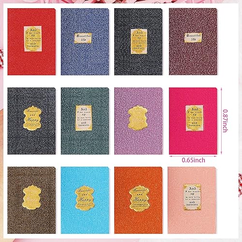 Miniatura 2 de 24 piezas de miniaturas a escala 112, libros de casa de muñecas, libros de miniatura, libros de casa de muñecas, mini libros, accesorios de