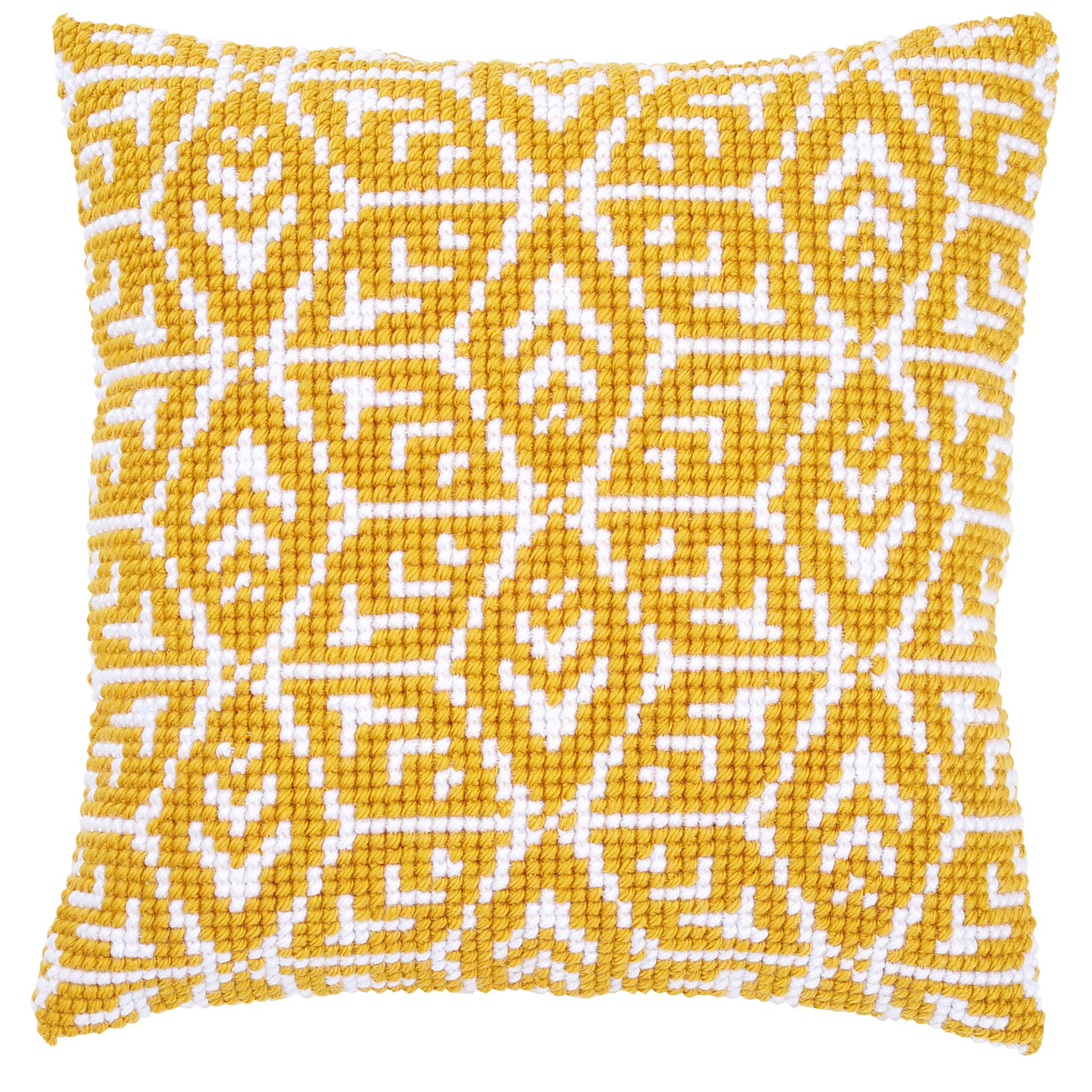 VERVACO Kit Cuscino Punto Croce Disegno Geometrico Set Ricamo Principianti Cuscini Gobelin Decorativi ca. 40 x 40 cm Accessori per Lavoretti Creativi DIY Casa Decor Hobby Adulti Cross Stitch