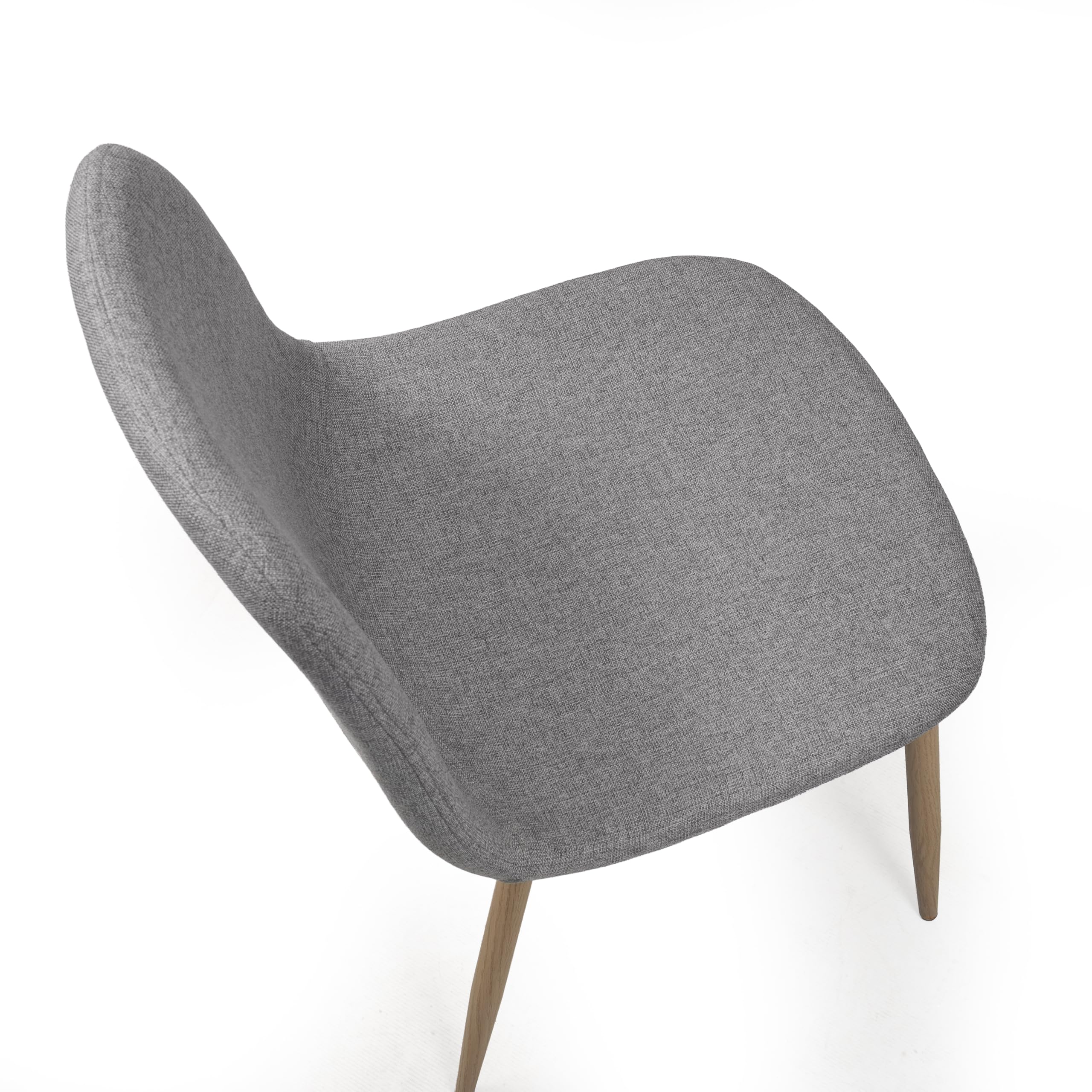 Homely® | Pack 4 sillas tapizadas Cairo TX para Comedor | Versatil y Funcional | Patas Metal Color Madera | Diseño cómodo y ergonómico. Ideal Comedor, Escritorio, reuniones | Gris