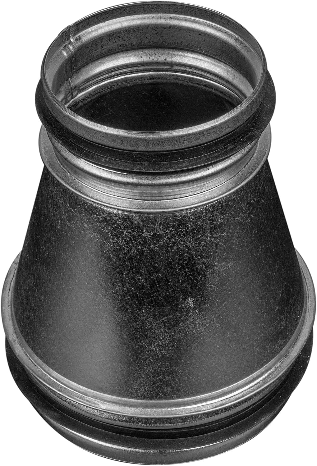 Vent Systems 6" Inch to 4" Inch Galvanized Steel Duct Reducer with Rubber Gasket - Vent Adapter - Fitting Pipe - Connector, Increaser, Reducer, Cone - HVAC, Ventilation Systems