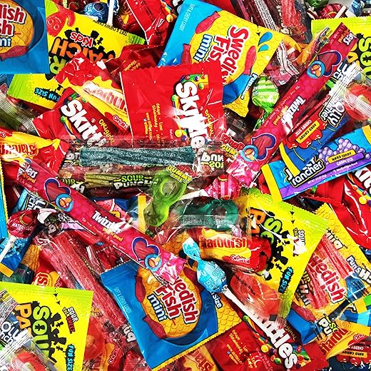 Bulk Candy Mix Variety Pack - 5lb Pack of Individually Wrapped Assorted Sweets for Party Favors, Candy Buffets, Goodie Bags, Gifting, and Office Treats