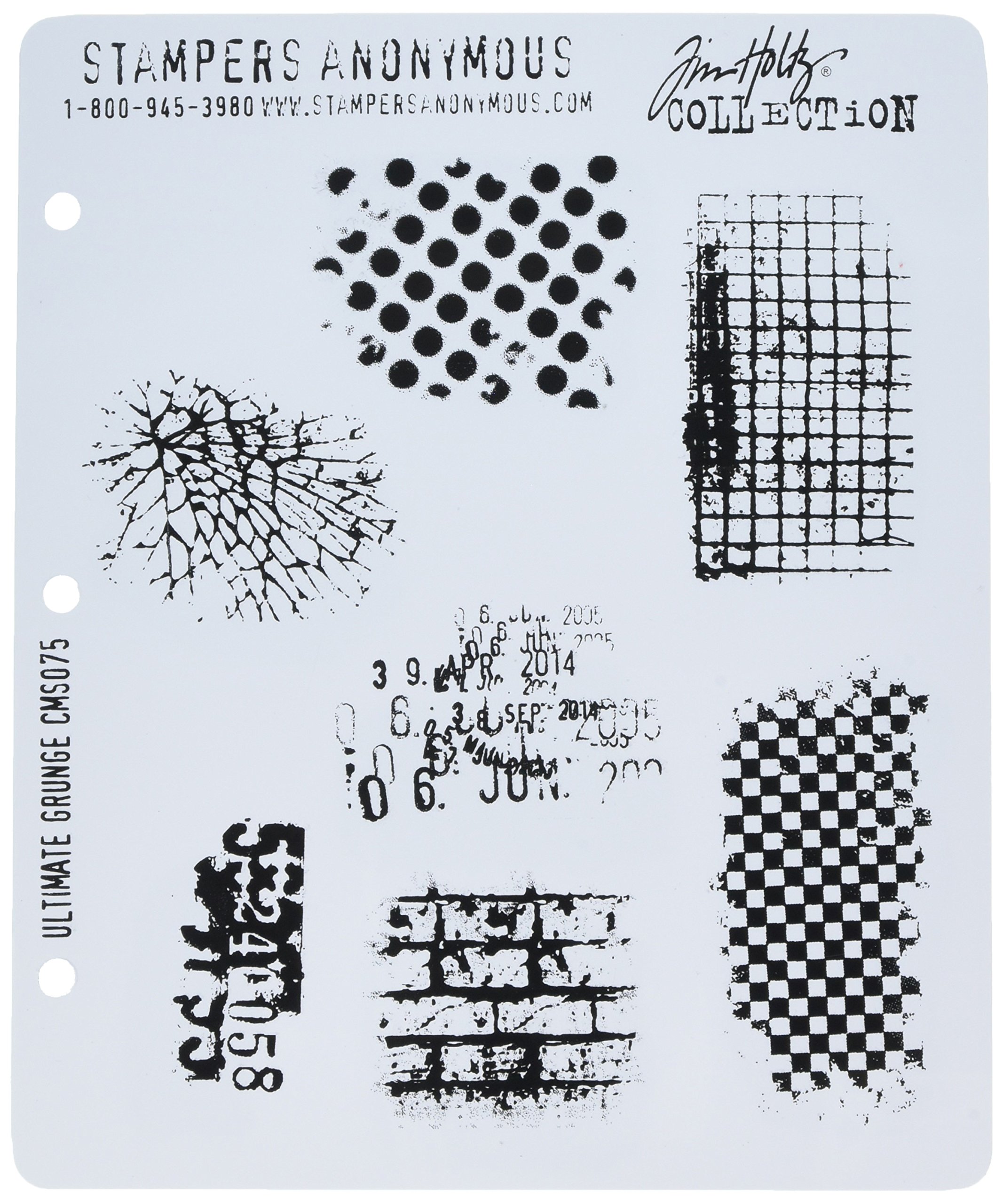 Ensemble de Tampons en Caoutchouc Étirable Tim Holtz - Motif Grunge