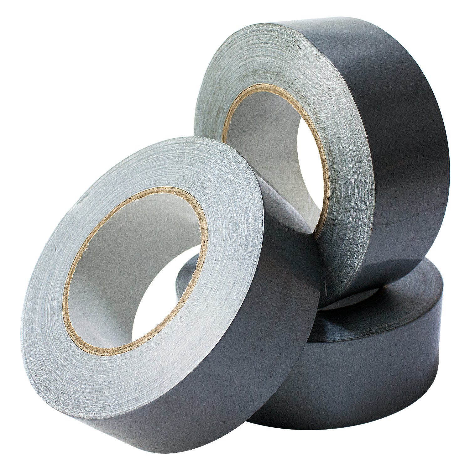 Cinta de tela de 50 m x 48 mm, color gris y plateado, profesional, súper resistente.