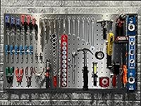 Vista 3 de Triton Products LockHook Steel Pegboard Hook Accessories Kit - 63 Piece - Garage Storage and Organization, Silver