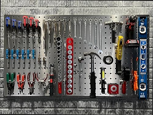 Miniatura 3 de Triton Products LockHook - Kit de accesorios de gancho de acero para tablero de clavijas, 63 piezas, almacenamiento y organización de garaje